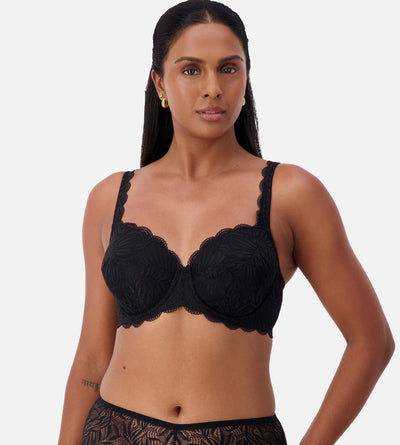 BLACK TRIUMPH ESSENTIAL LACE BALCONETTE BRA