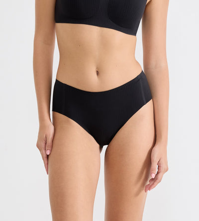 BLACK SLOGGI ZERO FEEL PURE HIPSTER BRIEF