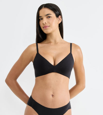 BLACK SLOGGI ZERO FEEL PURE PUSH-UP BRA
