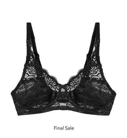 Amourette Wirefree Bra In black, Lacy Bras